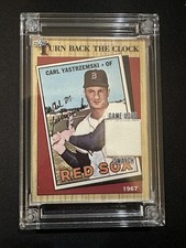 Carl Yastrzemski Jersey Fusion 1987 Topps Turn Back The Clock Relic Red Sox