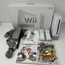Nintendo Wii Console Bundle 2 Controllers Mario Kart Wii Mario Strikers