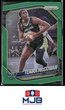 2025 Panini Prizm WNBA Teaira McCowan Green Prizms #48 Dallas Wings