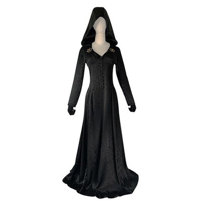 Resident Evil Bela Dimitrescu Vampire Lady Long Dress Cosplay Costume Halloween#