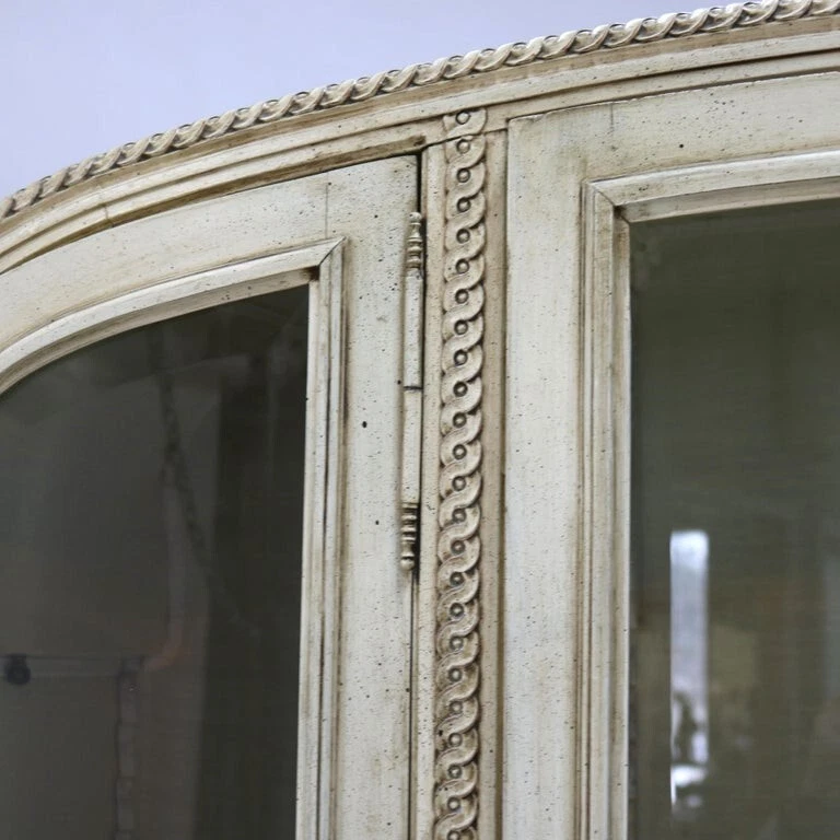 French Provincial Louis XVI Style Three-Door China Cabinet C1920 - Image 2 of 4