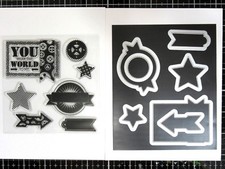 Sizzix All About A Boy Stamp Set and Framelits Die Set, 659030, WAS $29.99