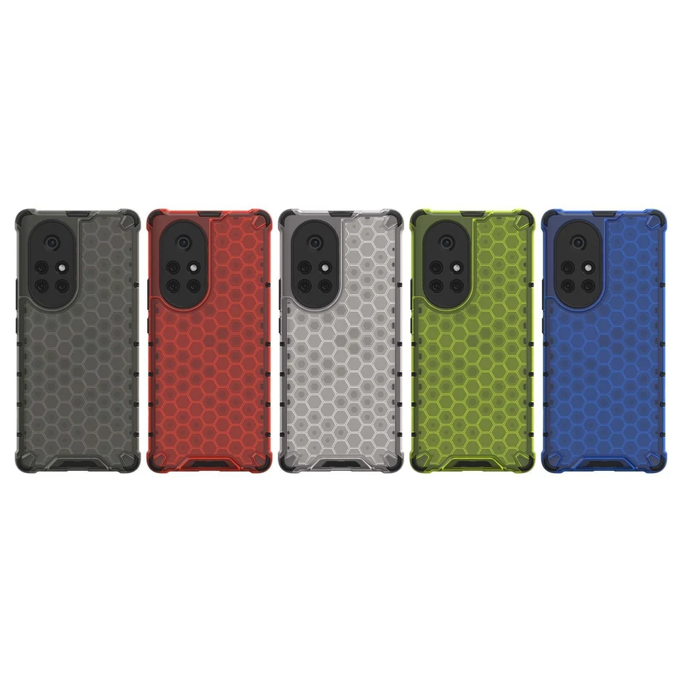 Honey Comb Clear Phone Case For Huawei Honor 20 50 60 70 X30 8X 9X Magic 4 V30  - Image 2 of 4