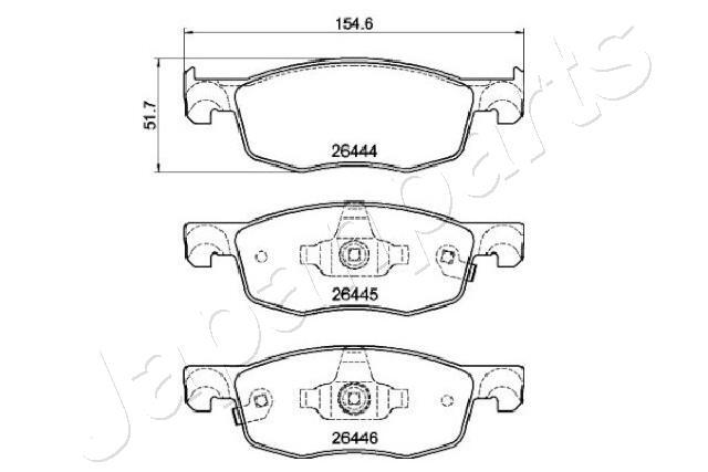 PA-2028AF JAPANPARTS Kit pastiglie freno, Freno a disco per TOYOTA