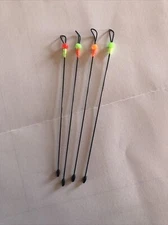 Titanium NiTi Ice Fishing Spring Bobbers 4pk(2) UL .016(2) Med Wire .022  *GLOW*