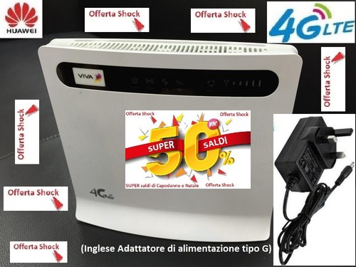 Router 4G LTE (SCHEDA SIM) HUAWEI B593s-22, 150 Mbps, Wifi Rj11 Lan - Imagen 2 de 10