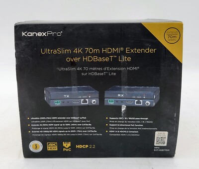 KanexPro  Extender Ultraslim 4k 70m extender over HDBaseT lite EXT-HDBT70M HDMI