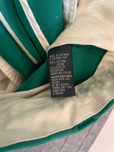 Polo Ralph Lauren Herren klassische Passform Hose grün flache Vorderseite Chinohose Größe 34 x 34 gebraucht, in einwandfreiem Zustand - Bild 5 von 8