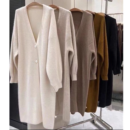 French Style Women Sweater Jacket Winter Loose Plus Size Thick Knitted Cardigan  - Bild 2 von 29