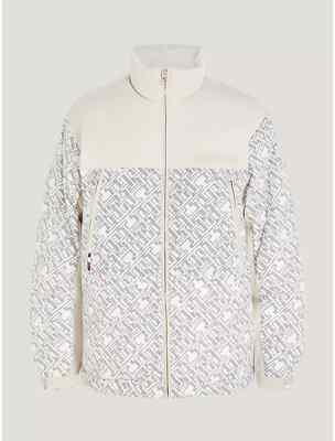 Tommy Hilfiger New York Sketch Monogram Puffer Jacket Size M Chest 38.5 - 40''