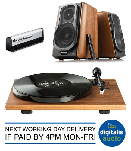 Pro-Ject E1 BT Walnut Turntable + Edifier S1000MKII Active Speakers - Picture 2 of 15