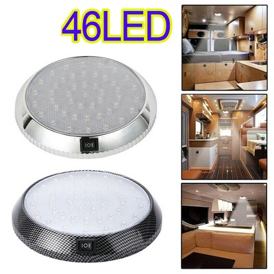 46 LED Ceiling Cabin Lights 12V Car Caravan Van Trailer Interior Reading Super b