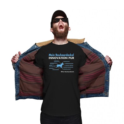 Rauhaardackel Unisex T-Shirt Innovation Hundemotiv Dackel Teckel Dachshund