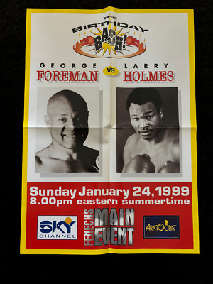 George Forman-Larry Holmes Original 1999 Fenech's Main Event Advertising Poster