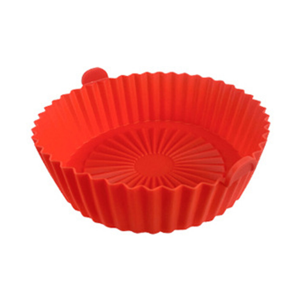 Round Air Fryer Liners Food Safe Silicone Airfryer Tray Reusable Grill