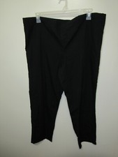 Unbranded Scrub Pants Size M Rich Black Drawstring Waist 1 Back Pocket Career