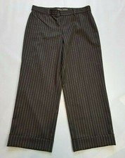 RALPH LAUREN BLACK LABEL BLACK WHITE STRIPE WOOL WOMEN'S DRESS PANT SIZE 32 JJ