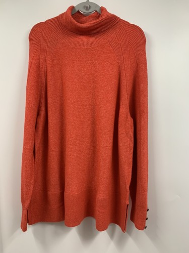 Orange Turtleneck Sweater 