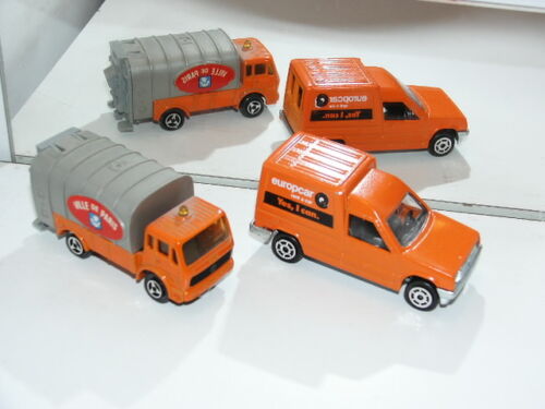Vintage jouet TOYS Majorette camion poubelle paris renault Express europcar