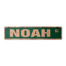 NOAH Vintage Street Sign Childrens Name Room Metal Sign