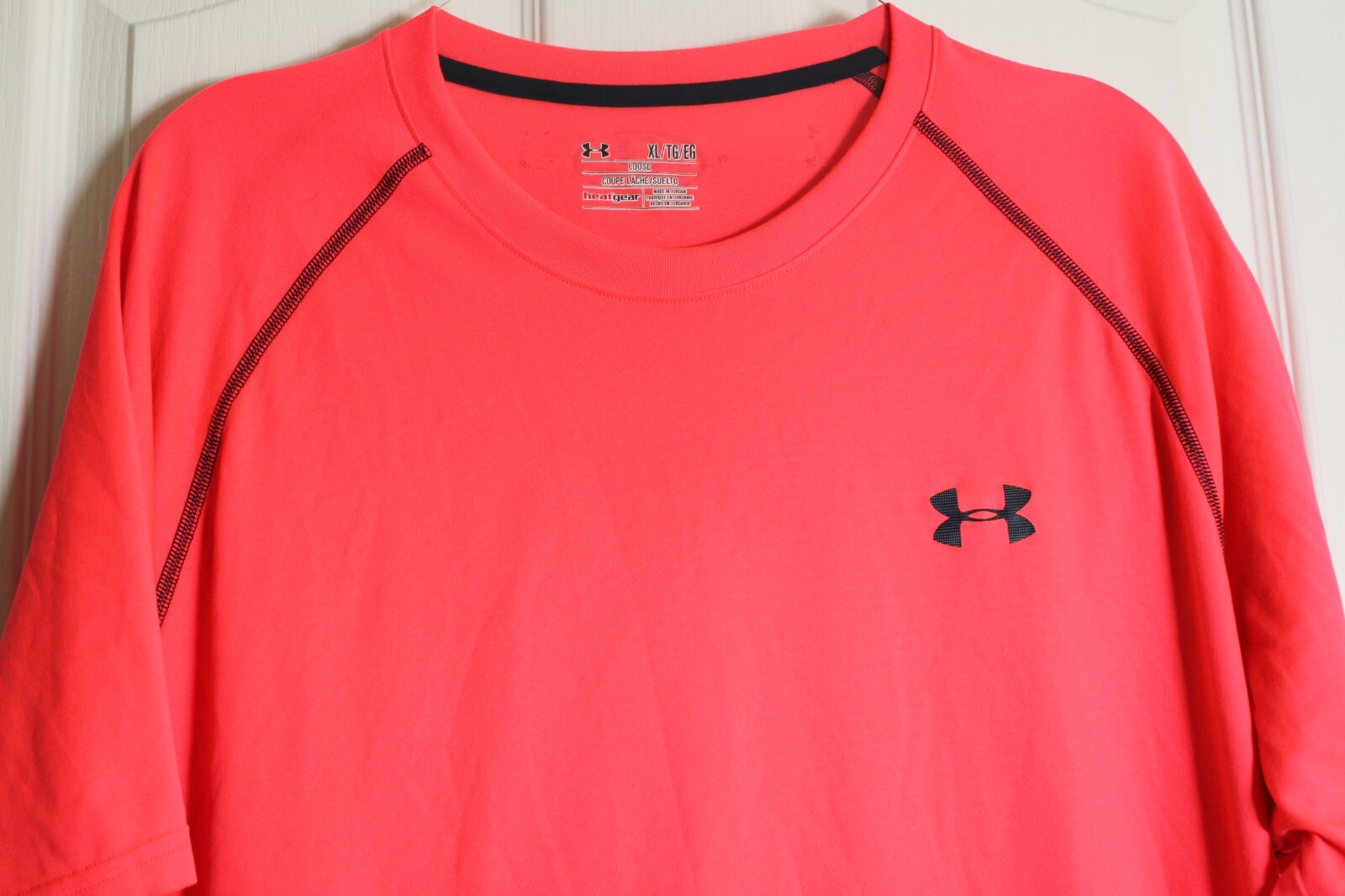 Men's UNDER ARMOUR Loose Heat Gear Shirt Short Sleeve Size XL Neon Pink |  eBay
