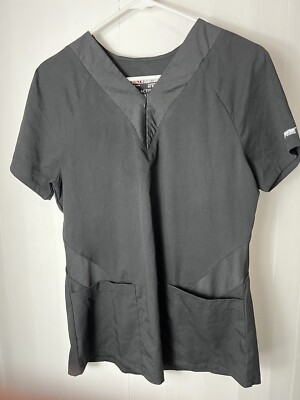 GREY'S ANATOMY active BARCO BLACK V-NECK SCRUBS