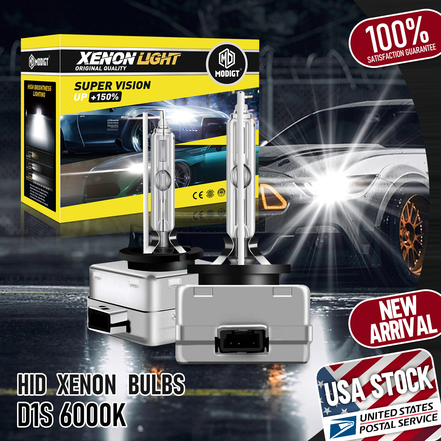 2007-2013 Cadillac STS D1S 6000k Xenon White HID Headlight Bulbs Set of 2