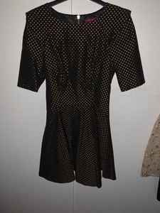 ted baker black and gold dress