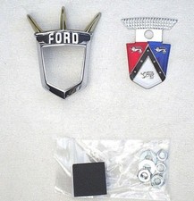 1955 1956 55 56 Ford Fairlane Hood Crest  Chrome Bezel Pad New
