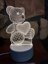 LED 3D Night Light name engraved