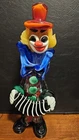 VINTAGE MURANO ART GLASS ITALY CLOWN PLAYING ACCORDION !!WITH TAG!!