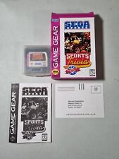 Sports Trivia Championship Edition Sega Game Gear Video Game Complete in Box