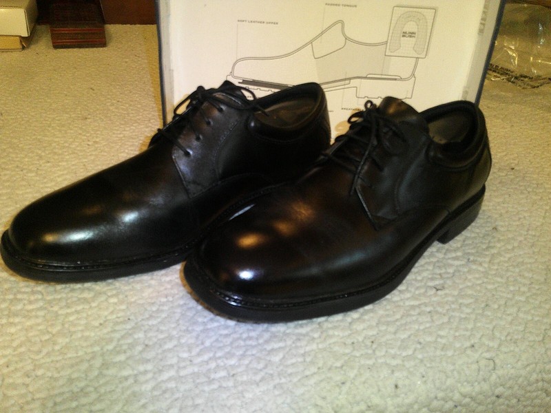Nunn Bush Comfort Gel Mens Black Dress Shoes Size 11.5M (NEW)