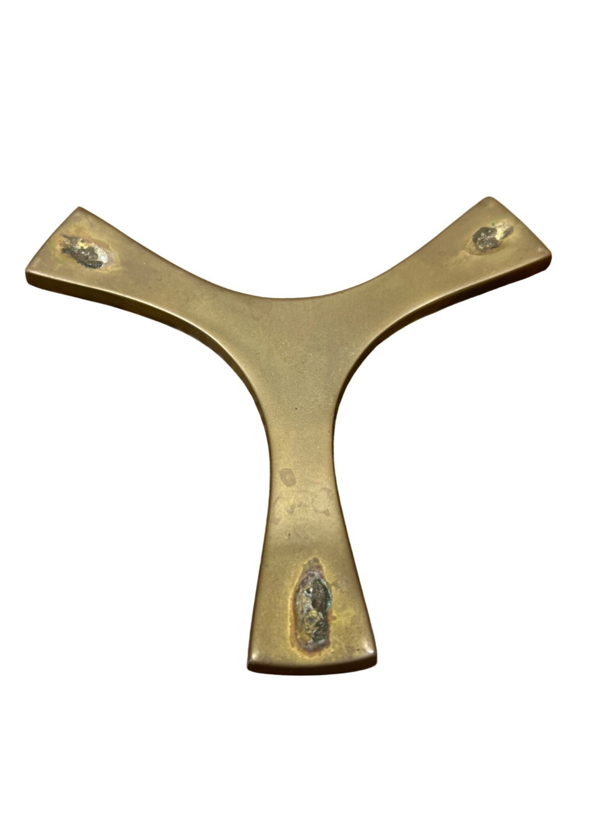 Vintage Brass Y-Shaped Trivet