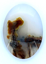 14.5ct Natural Moss Agate Oval Cabochon Landscape Loose Untreated