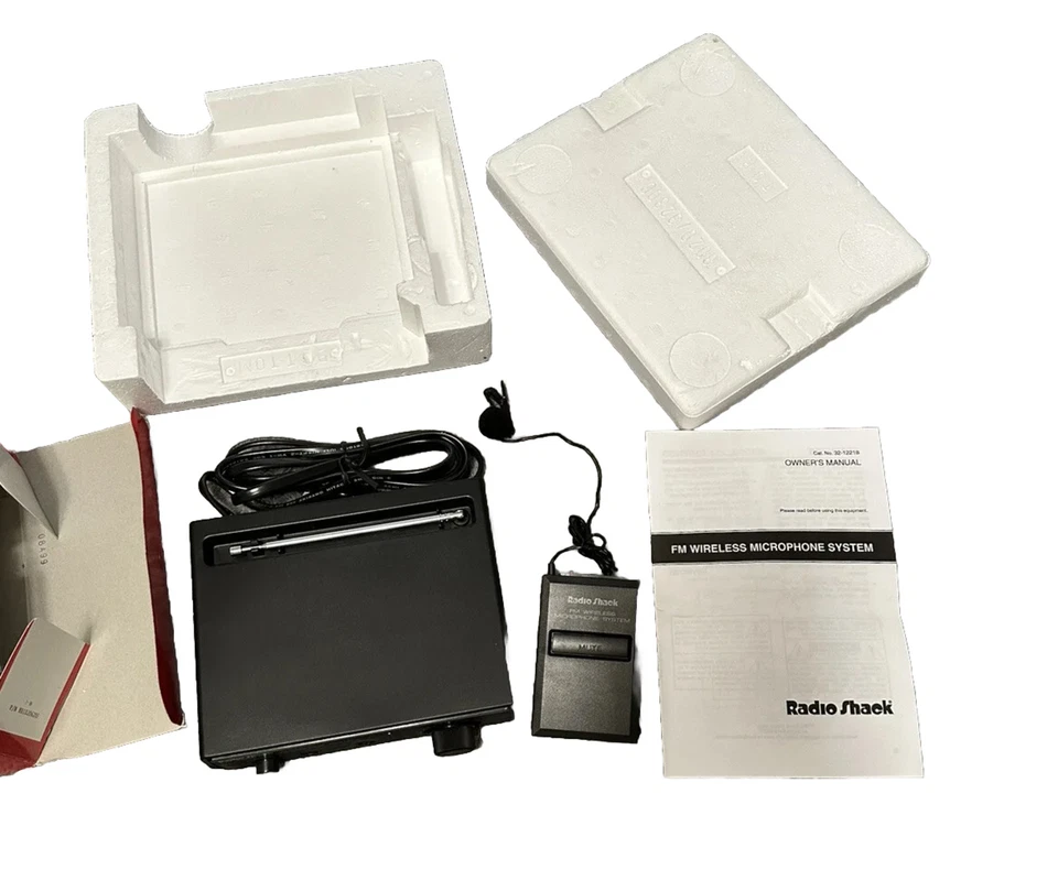 Wireless Microphone Transmitter & Receiver System W/Box Realistic 49-MHz FM CRV - Image 2 of 4