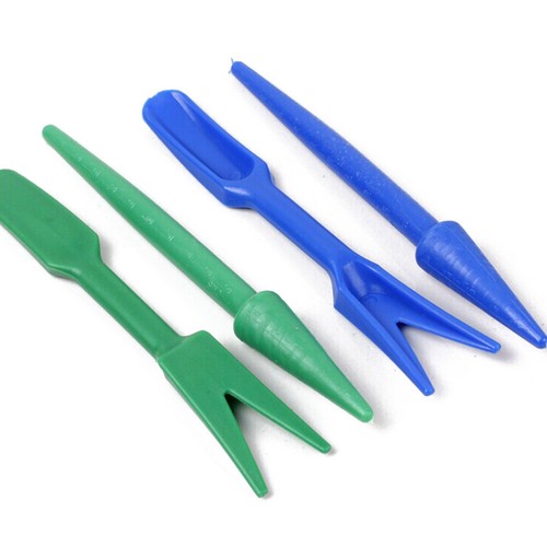 2 Set Plastica Giardino Widger Dibber Trapianto Strumenti Piantagione Colore Casuale - Foto 4 di 7