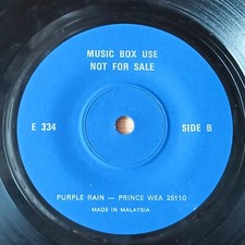 PRINCE Purple Rain - Rare Malaysia Musix Box Promo 45rpm 7" EP E334