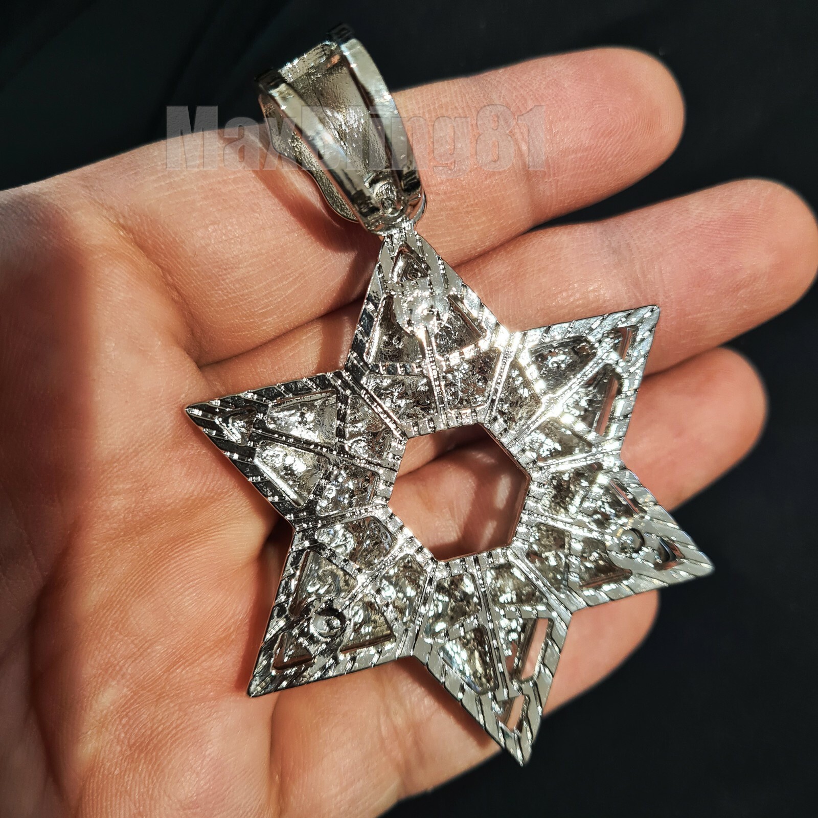 Hip Hop Iced Out Skull Pendant - Silver Plated Alloy With Cubic Zirconia | Large Crowned Skull Charm Necklace