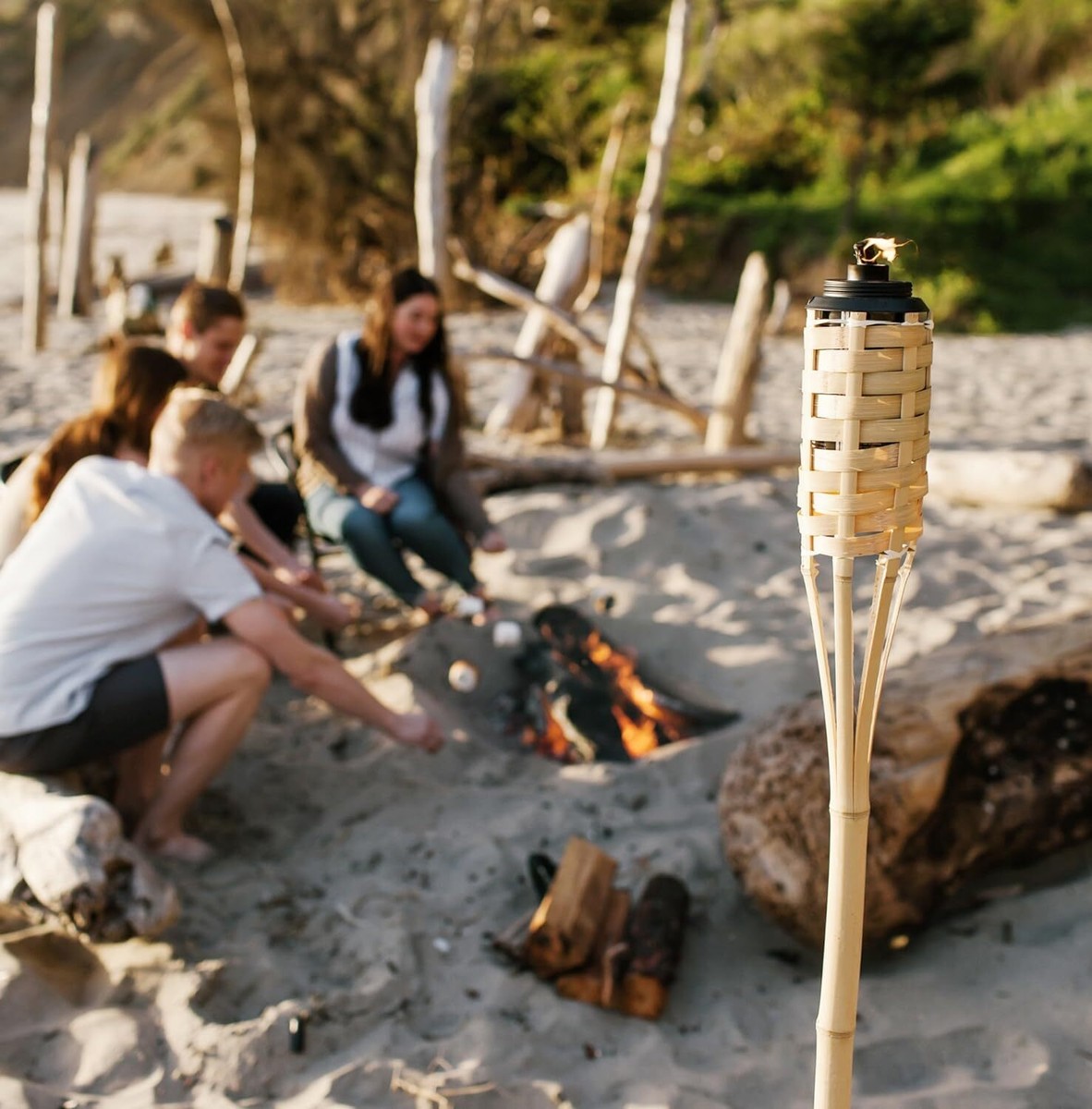 Weather-Resistant Coated Natural Bamboo TIKI® Torch | Tiki Torches