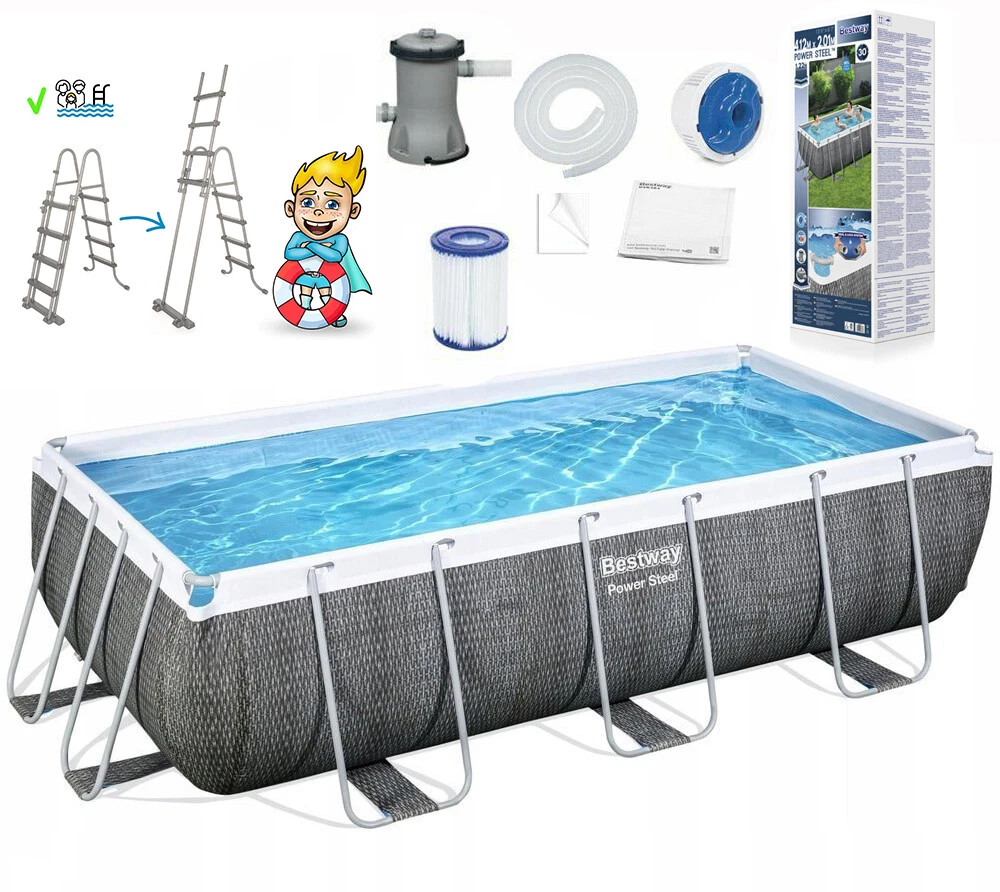 Bestway frame clearance pool 412x201x122