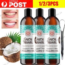 1/2/3x GuruNanda Oil Pulling Mouthwash with Coconut & Peppermint Oils & Tongue