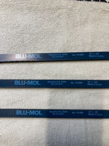Hacksaw blades 10 inch 18 tooth Blu-Mol 1018BF lot of 30 - Picture 3 of 6
