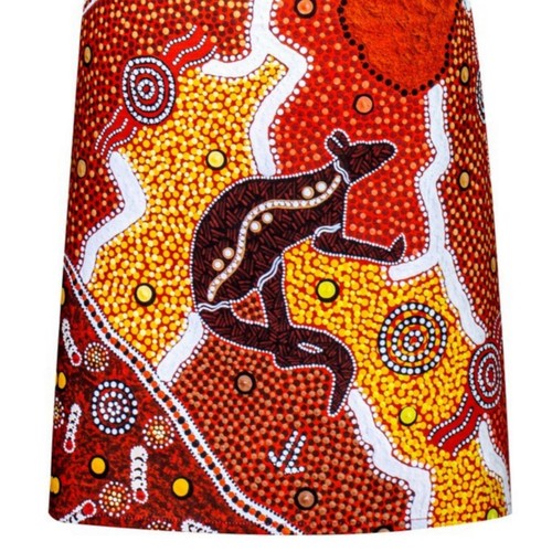 Apron Australia Native Title Kangaroo Aboriginal Art Kitchen Cotton Chefs Cook - Picture 3 of 3