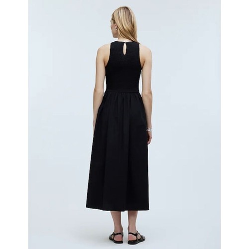 Vestido midi MADEWELL The Melody Popelina Calada Negro XXS NUEVO CON ETIQUETAS - Imagen 2 de 8