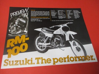 NOS NEW OEM ORIGINAL SUZUKI BROCHURE 1979 RM100 RM125