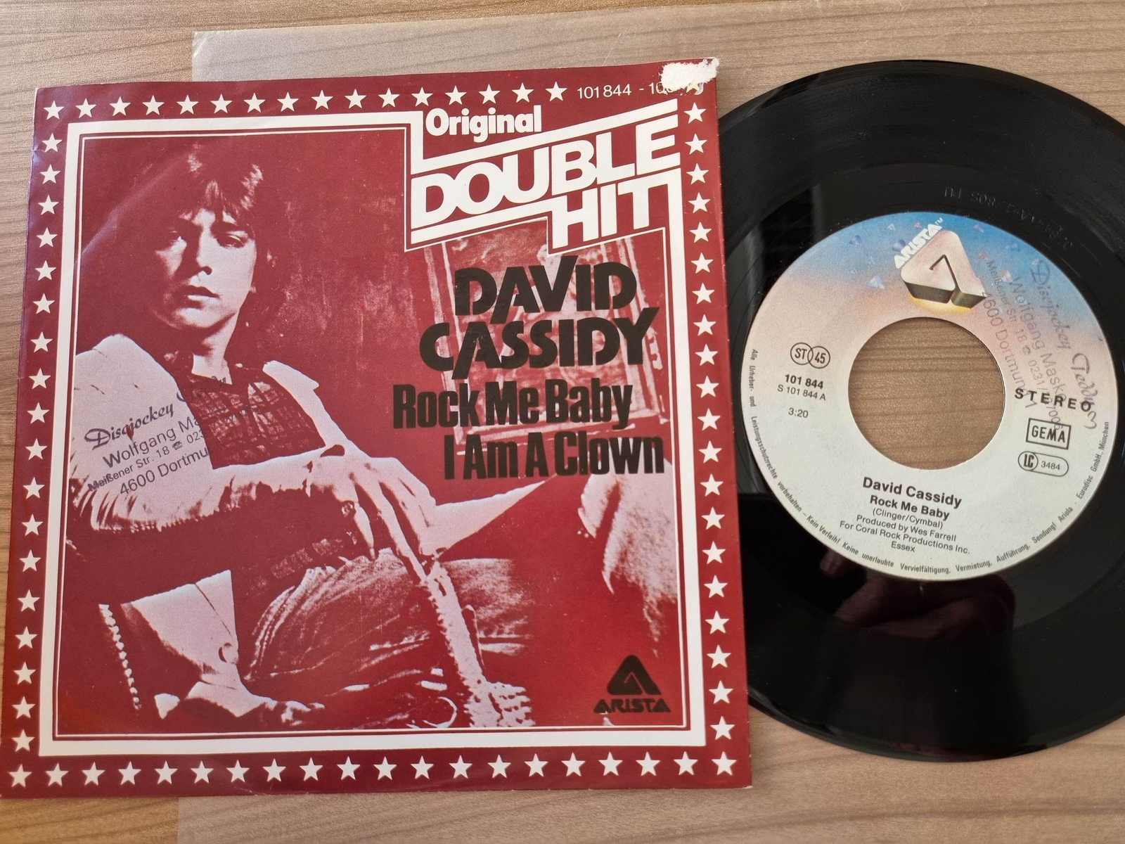 7"" Single David Cassidy - Rock me baby/ I am a clown Vinyl Germany
