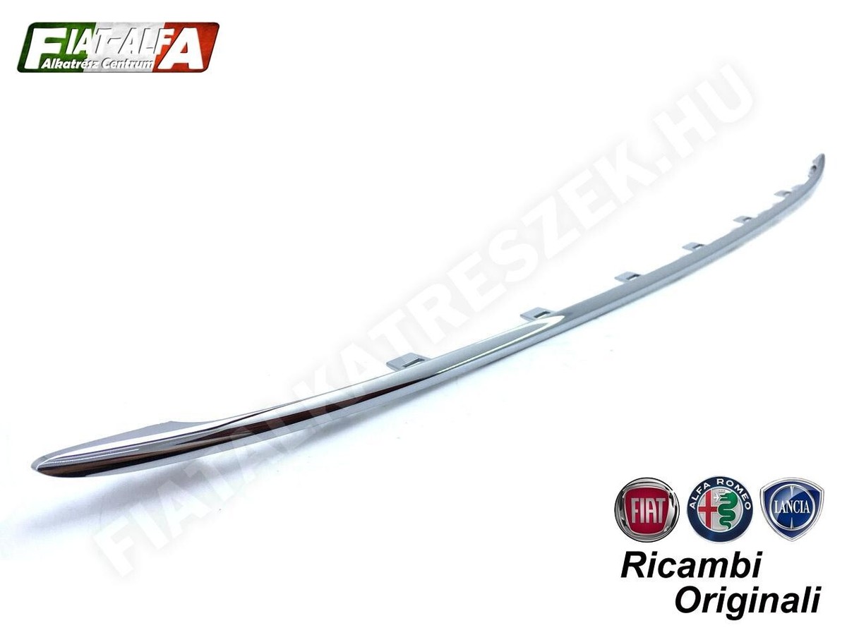 Chrome moulding central top front bumper Genuine Fiat 500 