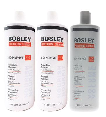 Bosley Professional Strength BOS Revive 2Shampoo & Conditioner  33.8 Oz Set of 3