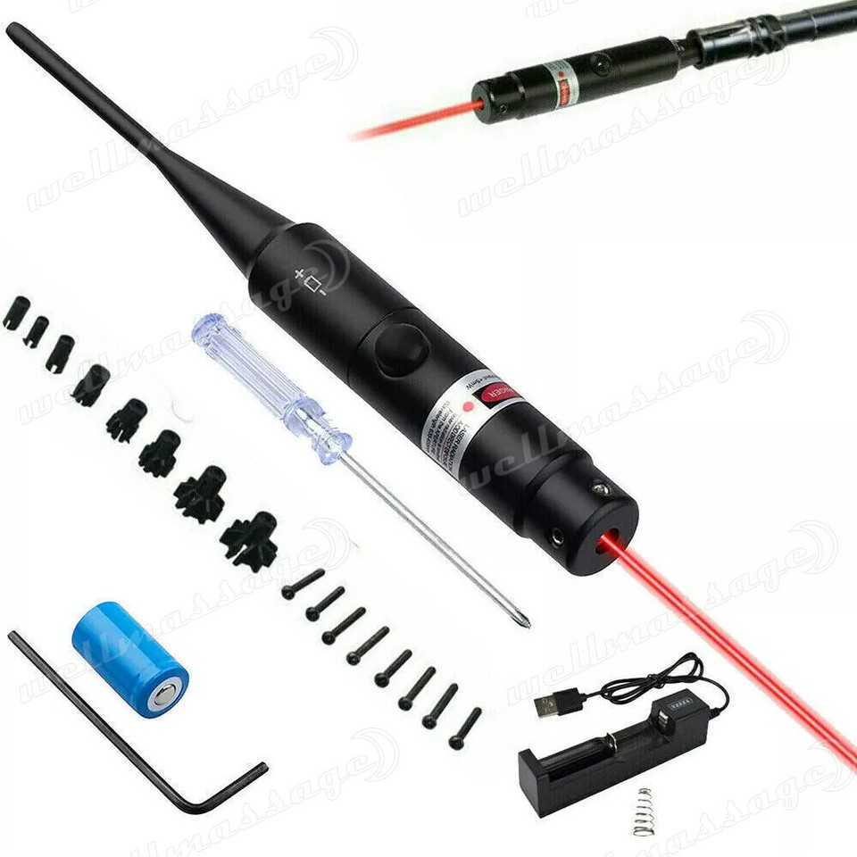 Hunting Red Dot Laser Bore Sight .177 to .50 Caliber Sighter For Rifle